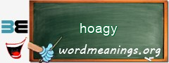 WordMeaning blackboard for hoagy